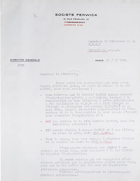 Prise de contrôles des Établissements Bauche