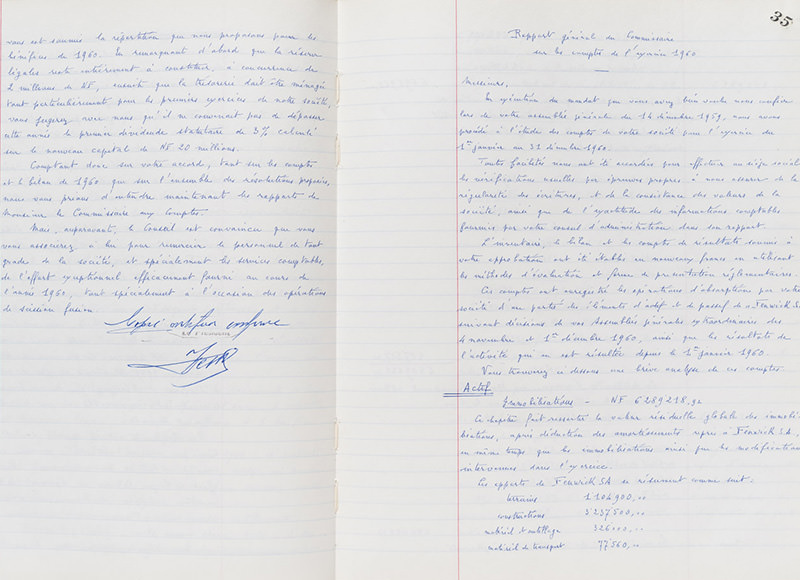 Filialisation de la SA Fenwick-Manutention