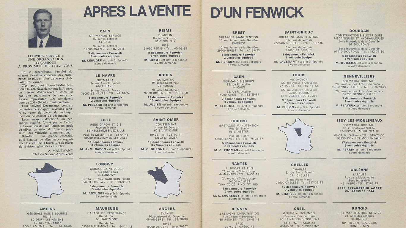 Les stations Fenwick Service