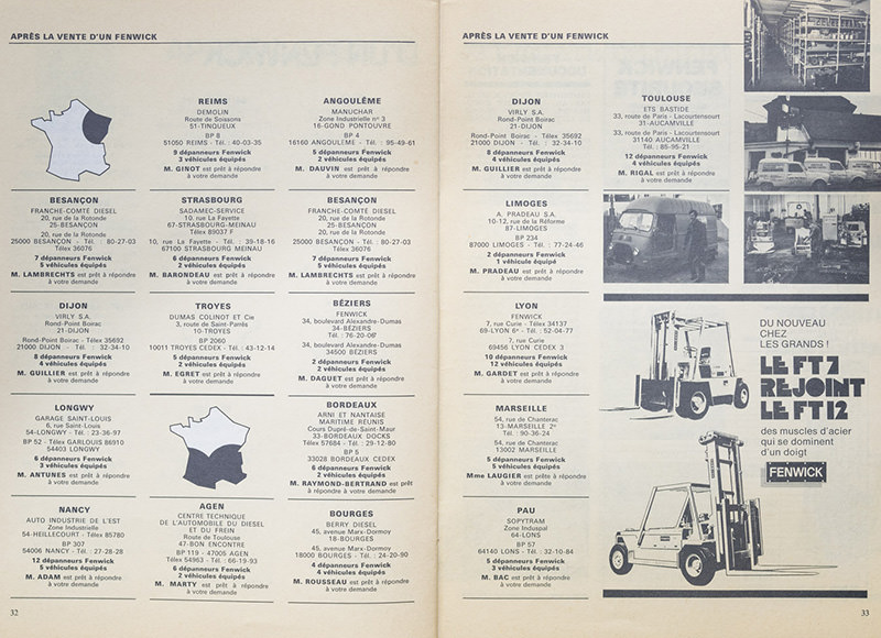 Les stations Fenwick Service